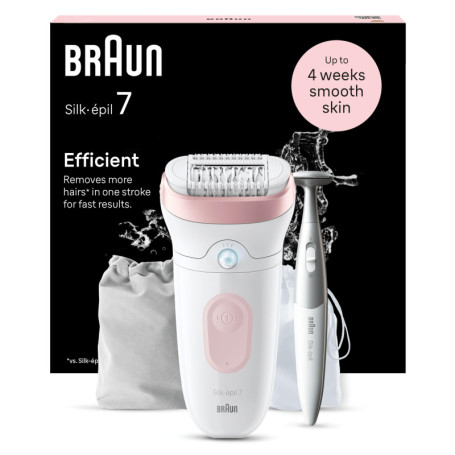 Braun Silk-épil 7 Épilateur Électrique Sans Fil et Étanche avec Tondeuse Bikini