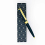 Stylo Bille Rétractable DRAEGER Paris 'BONNE CHANCE' - Bleu Nuit et Or en Boîte Cadeau