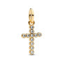Breloque Croix en Argent Sterling et Or 14 Carats - PANDORA Moments