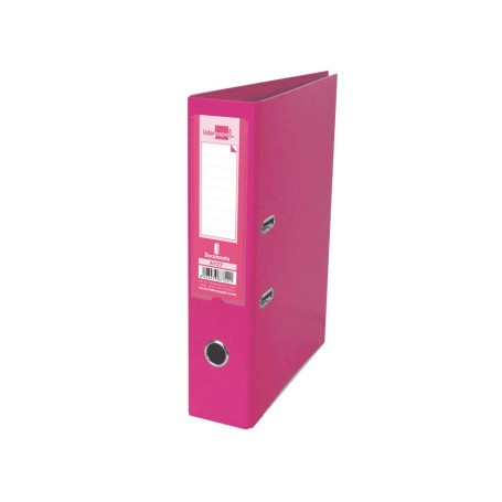 Classeur Levier en Carton Rembordé PVC Rose - Liderpapel