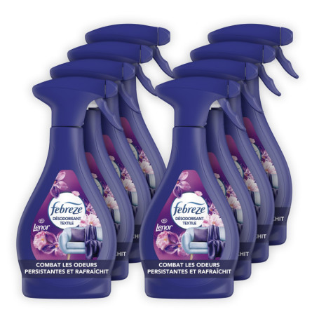 Febreze Spray Désodorisant Textile Bouquet Floral - 500ml x8