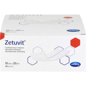 Zetuvit Lot de 30 Compresses Absorbantes Non Stériles 10x20 cm