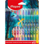 Maped Feutres Dragon - 12 Couleurs Vives Lavables pour Coloriage