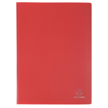 Protège-documents Exacompta OPAK 80 pochettes A4 - Couverture rouge semi-rigide