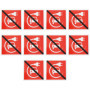 ECSiNG Lot de 10 Autocollants Avertissement Recharge Véhicule Électrique 50x50mm
