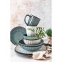 Ensemble de vaisselle vintage moderne MÄSER Confino pour 4 personnes - 20 pièces en céramique bleu pétrole
