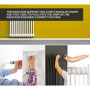 Support de Fixation Murale Triangulaire DOJA pour Radiateur - Pack de 2
