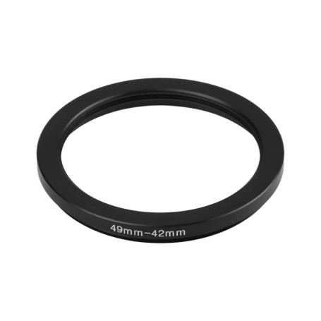 Bague d'Adaptation T2 Mâle 49 mm vers Femelle 42 mm en Aluminium Noir