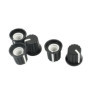 Bouton Potentiomètre Noir 6mm pour Contrôle de Volume - Lot de 5