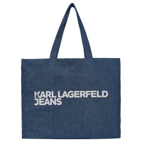 Sac Cabas Essential Logo Bleu Moyen Délavé - KARL LAGERFELD JEANS