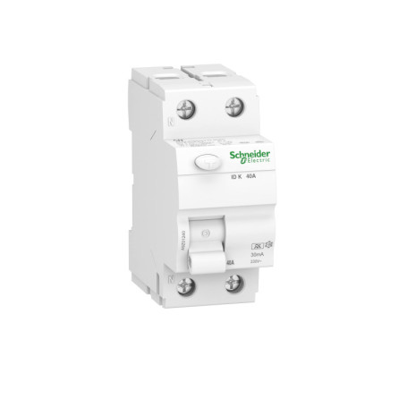 Disjoncteur Différentiel Schneider Electric 2P 40A 30mA Type A Blanc