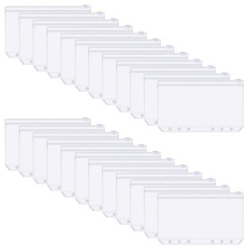 30 Pochettes Transparentes A6 avec Zip pour Classeur - Imperméables et Pratiques