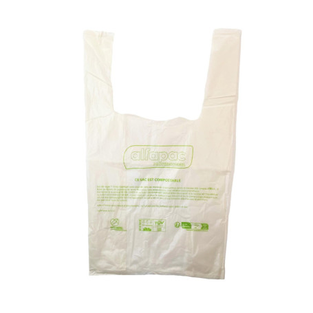 Sacs-poubelle compostables 7L avec poignées - 1500 unités
