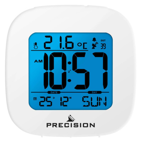 Réveil Radio-Piloté Precision Blanc avec Écran LCD