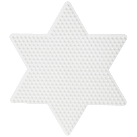 Plaque à Perles Hama Grande Étoile Blanche - Activité Créative pour Enfants