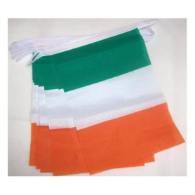 Guirlande de Drapeaux Irlandais 3 Mètres avec 10 Fanions en Polyester