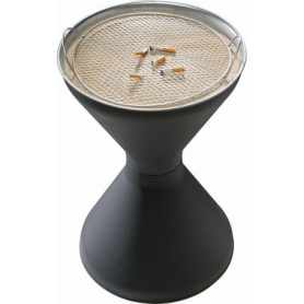 Cendrier sur Pied Diabolo en Acier Inoxydable - Ø 40 cm, H: 60 cm