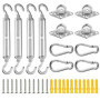 Kit d'Accessoires en Acier Inoxydable pour Voile d'Ombre - 28 Pièces