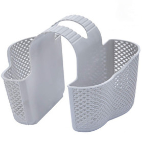 Organisateur de Lavabo en Gris - Caddy Porte-Ustensiles et Éponge de Cuisine