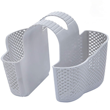 Organisateur de Lavabo en Gris - Caddy Porte-Ustensiles et Éponge de Cuisine