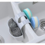 Organisateur de Lavabo en Gris - Caddy Porte-Ustensiles et Éponge de Cuisine