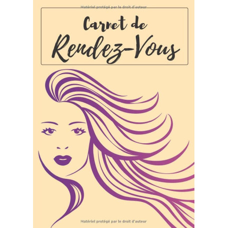 Carnet de Rendez-Vous A4 pour Coiffeurs et Salons de Beauté - 110 Pages