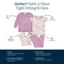 Ensemble de Pyjamas 4 Pièces Gerber pour Bébés Filles - Confort Respirant