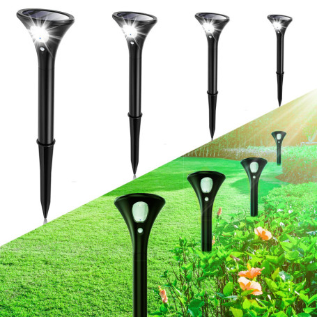 Lampe Solaire ARTINABS pour Jardin avec Détecteur de Mouvement - Éclairage Extérieur Étanche