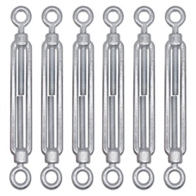 Lot de 6 tendeurs de câble M6 réglables en acier galvanisé