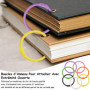 VEGCOO - Lot de 30 Anneaux de Reliure Métalliques Colorés pour Classeur et Scrapbooking