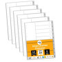 Intercalaires de Classeur A4 en Plastique Recyclable - Lot de 10 Onglets Gris