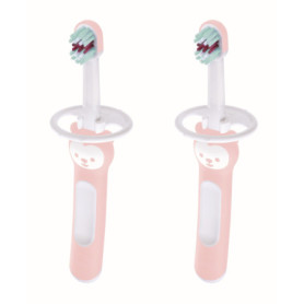 MAM Lot de 2 Brosses à Dents Extra Douces pour Bébé - Rose
