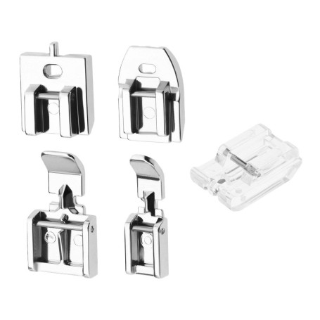 Lot de 5 pieds pour fermeture éclair invisibles - Compatibles machines à coudre