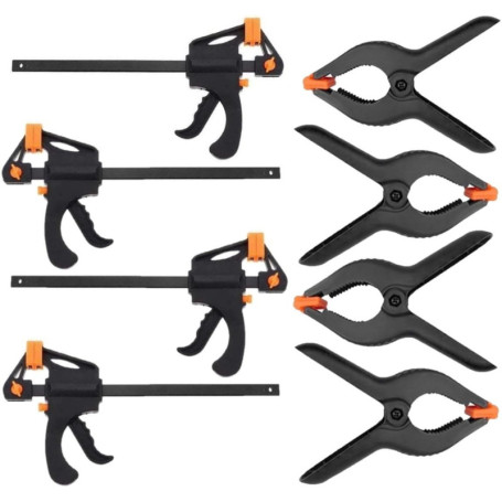 Jeu de Pinces KAHEIGN 8 Pièces - Prise Rapide et Clips Robustes