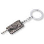 Porte-clés en métal Pidak - Char militaire bleu, 6x2 cm