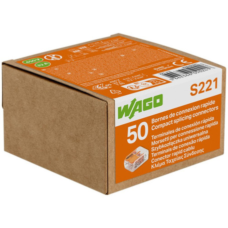 Boîte de 50 Bornes de Connexion S221 - Installation Électrique Simplifiée