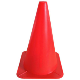 Cône de Signalisation 24 cm en Plastique Rouge Fluo pour Sport et Entraînement