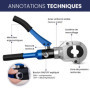 Kit Pince à Sertir Multicouche & Cuivre 6-en-1 avec Outils Compléments