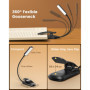 Lampe de Lecture Glocusent avec Pince et 120h d'Autonomie
