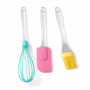 Ensemble Ustensiles de Cuisine en Silicone - Fouet, Spatule et Pinceau