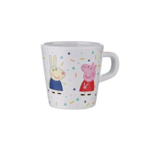 Mug Enfant Peppa Pig en Mélamine - 180 ml avec Poignée Ergonomique
