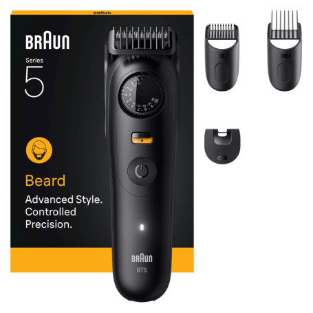 Tondeuse à Barbe Braun Series 5 avec 4 Outils de Coiffage - Précision et Performance