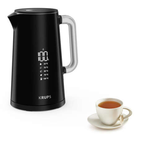 Bouilloire Électrique Krups Smart'n Light avec Affichage Numérique et 5 Niveaux de Température