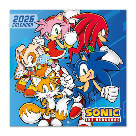 Calendrier Mural Sonic 2026 - Organisation Mensuelle avec Espace Notes