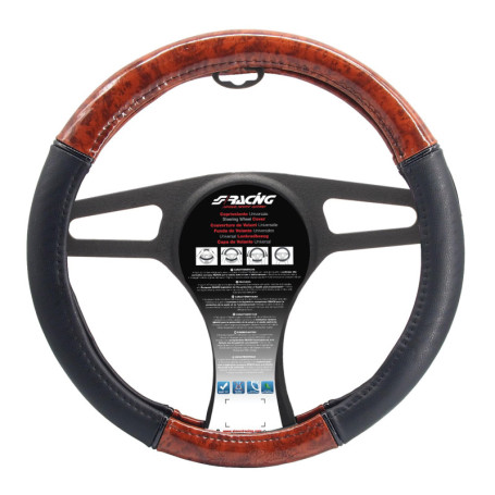 Housse de Volant en Bois Simoni Racing - Eco-Cuir Noir 37-39cm