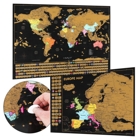 Carte du Monde à Gratter CraftWerk - Poster Mural pour Voyageurs