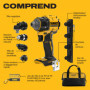 Perceuse-visseuse multi-têtes DEWALT 18V XR avec accessoires