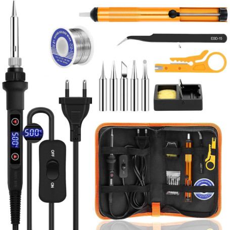 Kit de Fer à Souder 80W avec Température Réglable et 5 Conseils