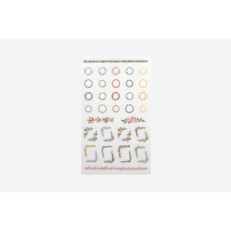 Autocollants en PVC Dailylike - Motifs Floraux Colorés 9 x 18,5 cm