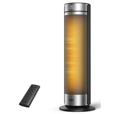 Chauffage Tour Dreo 2000W Silencieux avec Télécommande et Oscillation 70°